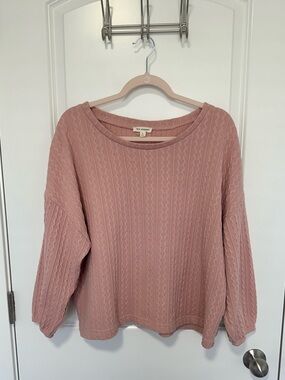 Pink Button Back Sweater